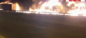 Trei camioane si un automobil au luat foc pe o sosea in apropiere de Krasnodar, dupa ce s-au ciocnit violent intre ele - VIDEO