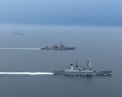 Nave de razboi rusesti, escortate in Canalul Manecii de flota britanica. Ce destinatie au