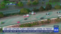 Momentul in care un avion aterizeaza pe o sosea circulata - VIDEO