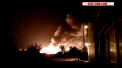 Un incendiu a izbucnit noaptea trecuta intr-un oras din regiunea rusa Krasnodar. Flacarile au mistuit un depozit unde era ulei tehnic si acetona - VIDEO