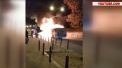 Un autobuz de pasageri a ars in intregime in centrul orasului ucrainean Lvov. Momentul, surprins de un trecator - VIDEO