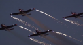 Show aviatic impresionant organizat in China. Avioanele au eliberat scantei pe cer