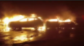 Sute de masini de lux, pregatite de export, distruse de un incediu de amploare - VIDEO