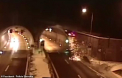 Momentul in care un BMW zboara de pe sosea si se izbeste in acoperisul unui tunel - VIDEO