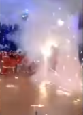 Momentul in care artificii de exterior incep sa explodeze intr-o gradinita din Kazakhstan, la serbare - VIDEO