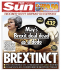 Presa britanica vorbeste despre un " BREXTINCT", dupa infrangerea lui May in Parlament - GALERIE FOTO
