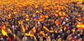 Capitala Spaniei a fost centrul unui miting de amploare. Nemultumiti ca guvernul vrea sa inceapa discutiile cu autoritatile din Catalonia, privind statul acestei regiuni, mii de oameni au scandat pe strazi - VIDEO