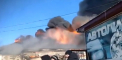 Un incendiu de amploare s-a produs la un centru comercial din regiunea rusa Sahalin. Autoritatile spun ca flacarile distrus complet cladirea - VIDEO