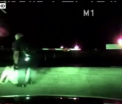 A salvat in ultima clipa o femeie culcata pe sinele de cale ferata. Un politist a ajuns eroul intregului oras