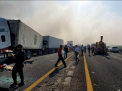 Carambol pe o autostrada din Mexic. Peste 15 masini implicate, 5 morti si 19 raniti - FOTO/VIDEO