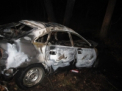 Accident terifiant la Glodeni. Doi tineri au ars in propria masina, dupa ce s-au izbit de un copac