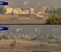 VIDEO. Cum arata un cartier al unui oras din Fasia Gaza dupa o ora de bombardamente