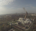 VIDEO. Imagini spectaculoase in Bulgaria, unde a fost detonat un cos de furnal inalt de 120 de metri