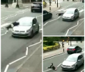 Momentul in care o femeie este lovita de o masina pe zebra si proiectata pe asfalt, surprins de camere. VIDEO