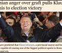 Analiza Financial Times: Furia romanilor fata de coruptie a condus la victoria lui Iohannis