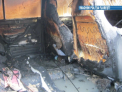 O masina a politiei, INCENDIATA la Floresti de catre o femeie. FOTO