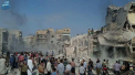 Un avion militar s-a prabusit in centrul unui oras din Siria. FOTO si VIDEO de la locul dezastrului