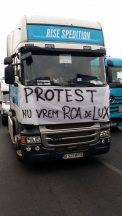 Proteste de amploare ale transportatorilor in toata Romania. Centrul Bucurestiului, paralizat de sute de camioane si TAXI-uri - GALERIE FOTO