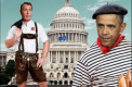 Barack Obama, prezentat ca un francez cu esarfa rosie si imbracat in tricou marinaresc in The Economist
