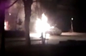 VIDEO. Un taxi a ars in intregime pe strada Ginta Latina!