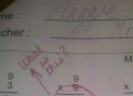 O fetita a ajuns VEDETA dupa ce a raspuns GENIAL la intrebarea: "Cat fac 9 x 9?" Ce a scris in lucrare: