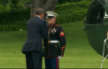 VIDEO. Reactia impresionanta a lui Obama, cand re"‹alizeaza ca a uitat sa raspunda la salutul militar