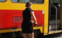FOTO. Aparitie neasteptata la un depou de tramvaie din Rusia. Ce face aceasta tanara