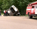 Un microbuz cu pasageri s-a RASTURNAT langa Orhei, dupa ce a lovit 2 masini! 13 raniti