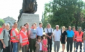 "Trenul durerii" a fost instalat in scuarul Garii. Chirtoaca si Ghimpu s-au si pozat langa monument