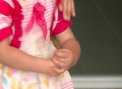 Fetita din Rezina care a ajuns sa traiasca in spitalul din Rezina, transferata la o casa de copii