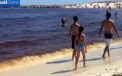 Surpriza pentru turistii de pe aceasta plaja. Ce s-a intamplat cateva clipe mai tarziu. VIDEO