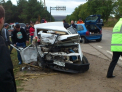 VIDEO. Accident grav in raionul Criuleni. Doua masini s-au lovit: Sase persoane sunt in stare grava