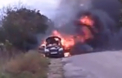 VIDEO. Un automobil s-a aprins din mers la Orhei