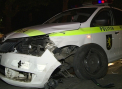 VIDEO. O masina a Politiei de Patrulare, implicata intr-un accident rutier
