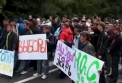 Un grup de manifestanti au blocat traseul Chisinau-Stefan-Voda: Cerem demisia guvernului