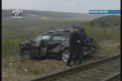 Accident INFIORATOR! Lexus LOVIT in plin de un tren