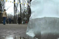 Atmosfera de basm din parcul capitalei "s-a topit". Bucati de gheata in loc de sculpturi: "Suntem dezamagiti"