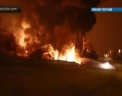 Incendiu pe calea ferata din Rusia. Un tren plin cu cisterne cu gaz a deraiat: 400 de persoane, evacuate