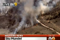 Incendiu puternic la Los Angeles: Zeci de hectare de vegetatie, facute scrum