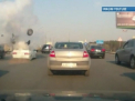 Incident spectaculos la Moscova. Cum reuseste un sofer sa scape nevatamat dupa ce masina sa a explodat