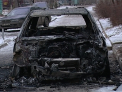 Un Mercedes a ars in intregime la Ialoveni! VIDEO
