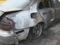 Incendiat intentionat? Mercedes ars in totalitate in sectorul Ciocana al capitalei