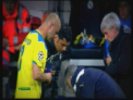 Un jucator a iesit de pe teren fara dinti! Imagini infioratoare la meciul dintre APOEL si Real Madrid!