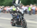 Bikerii fac spectacol la Chisinau! Adrenalina, trucuri, viteza si pneuri arse in centrul Capitalei