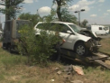 Accident pe bulevardul Dacia! Un taxi a ajuns in sant dupa ce a lovit in plin un microbuz!