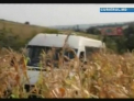 S-au pornit la Chisinau, dar au ajuns cu microbuzul intr-un lan de porumb. Soferul a adormit la volan