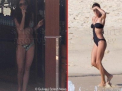 Sexy rau! Elisabetta Canalis si Demi Moore au facut ravagii pe plaja