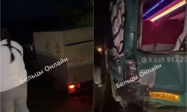 Microbuz cu pasageri, grav avariat într-un accident în raionul Sîngerei. Imagini surprinse de martori – VIDEO