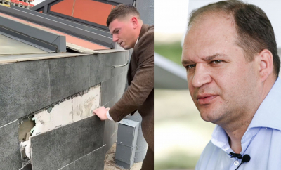 Un consilier municipal a scos teracota de pe peretele unei subterane din capitală: „Bătaie de joc. Oamenii din construcții râd.” Cum a reacționat Ion Ceban - VIDEO