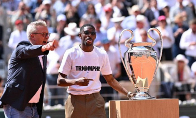 Trofeul Ligii Campionilor, câștigat de Paris Saint-Germain, a ajuns și la Roland Garros - VIDEO
